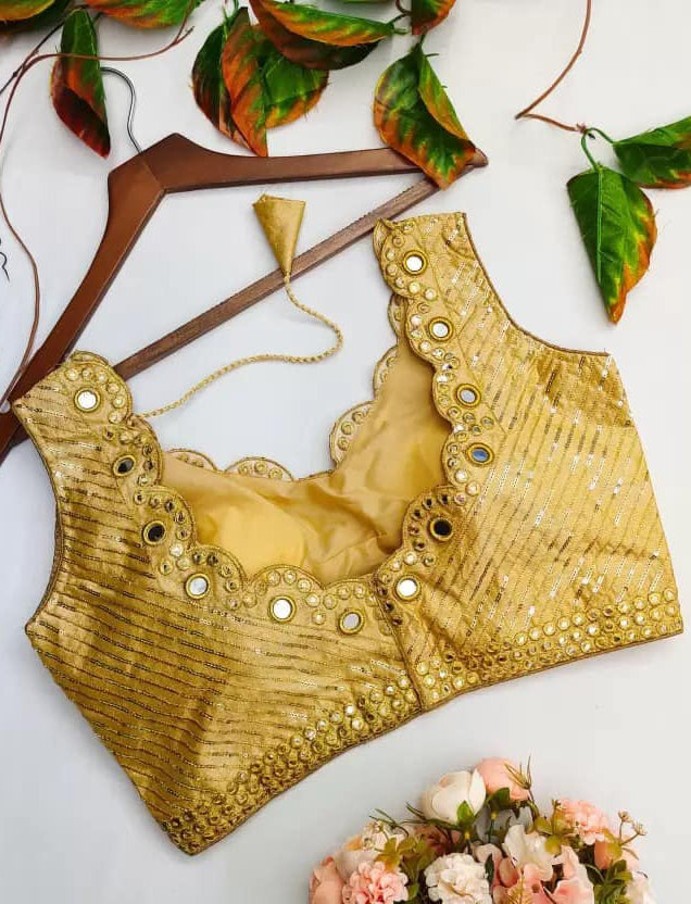 Cotton Silk EmbellishedReadymade Blouse