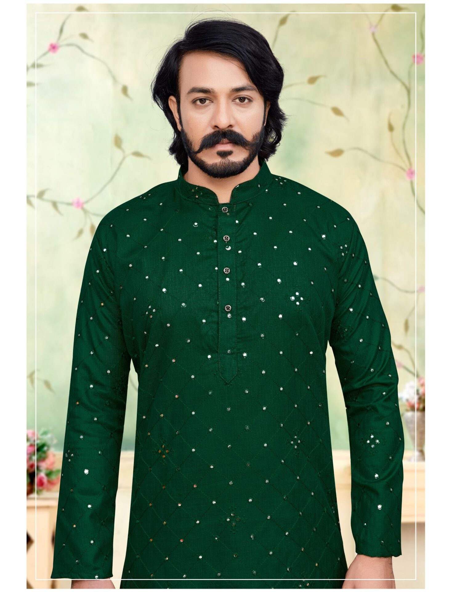 Green Mirror Kurta Pajama