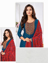 Cotton Embroidery Suit With Duppata Set - Summer Wear