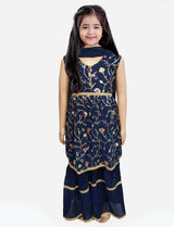 Girl Gharara Suit Blue