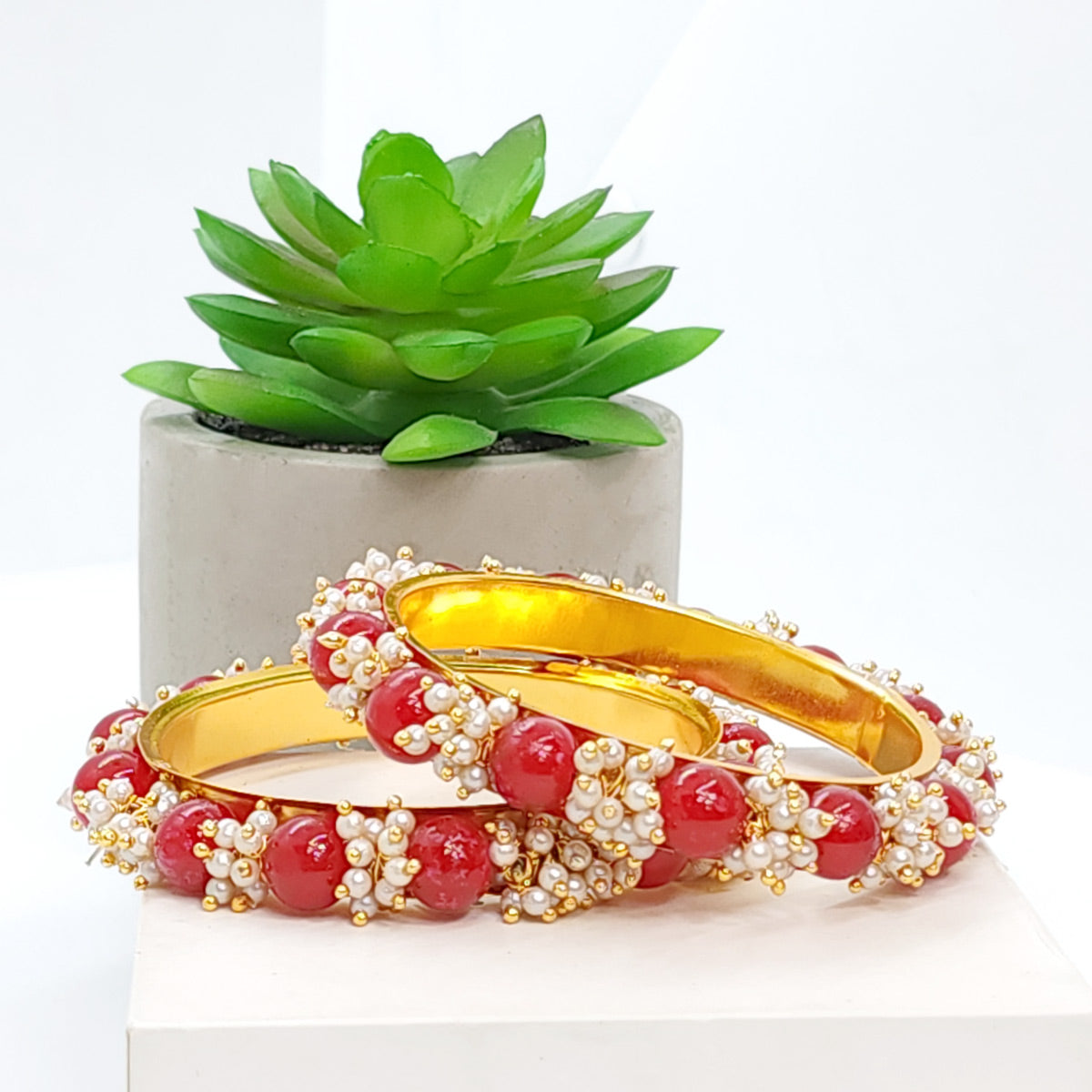 Brass Gold-plated Bangle(Pack of 2)