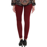 Free Size Stretchable Chudidar Leggings - Maroon