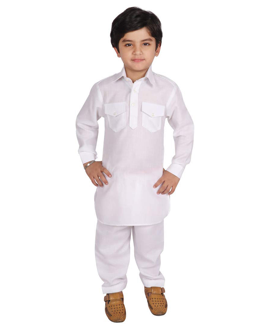 Boys Pathani - White