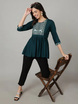 Embroidered Pure Cotton Top