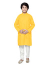 Boys Plain Cotton Kurta Pyjama – Yellow