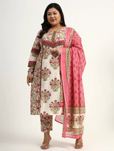 Plus Size Printed Suit