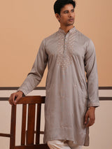 Men Neck Embroidered Kurta Pant