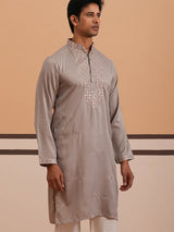 Men Neck Embroidered Kurta Pant