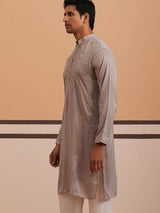 Men Neck Embroidered Kurta Pant