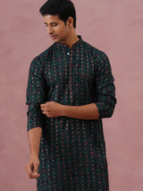 Silk Blend Embroidered Kurta Pant
