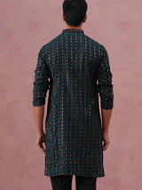 Silk Blend Embroidered Kurta Pant