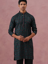 Silk Blend Embroidered Kurta Pant