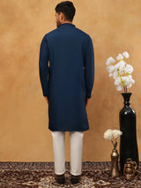 Silk Blend Embroidered Kurta Pant
