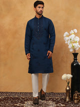 Silk Blend Embroidered Kurta Pant