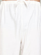 Embroidered Silk Blend Straight Kurta Pyjama