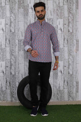 Ethnic Printed Male Short Kurta