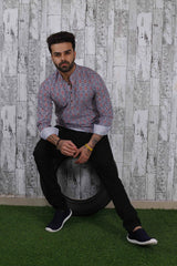 Ethnic Printed Male Short Kurta