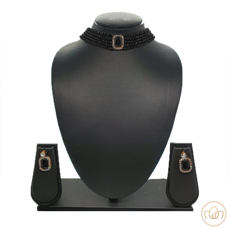 Choker Necklace Set with Earrings