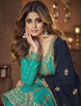 Embroidered Georgette Lehenga Suit