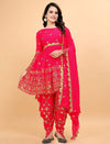 Crimson Pink Dhoti Salwar Suit