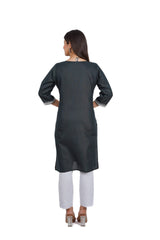 Grey Lucknowi Kurti Women