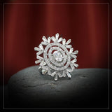 Silver Rani Colour Ad Ring