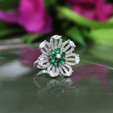 American Diamond Ring - Green