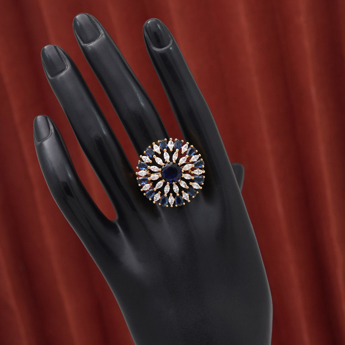 American Diamond Ring - Blue