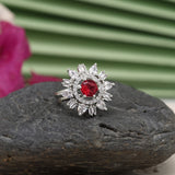 Silver Small American Diamond Ring