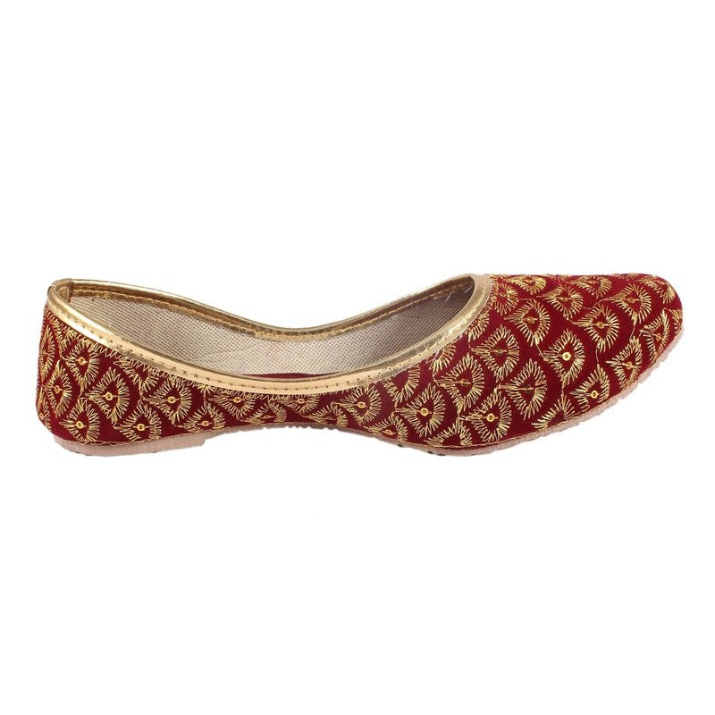 Synthetic Maroon Jutti