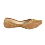 Synthetic Coffee Embroidery Work PVC Sole Wome's Jutti