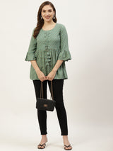 Cotton Printed Kurti Top Women