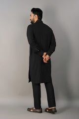 Black Punjabi Kurta Pajama High Quality