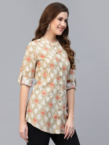 Beige Long Top for women