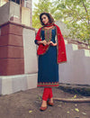 Blue Suit and Salwar