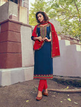 Blue Suit and Salwar