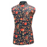 Floral Nehru Jacket - Black