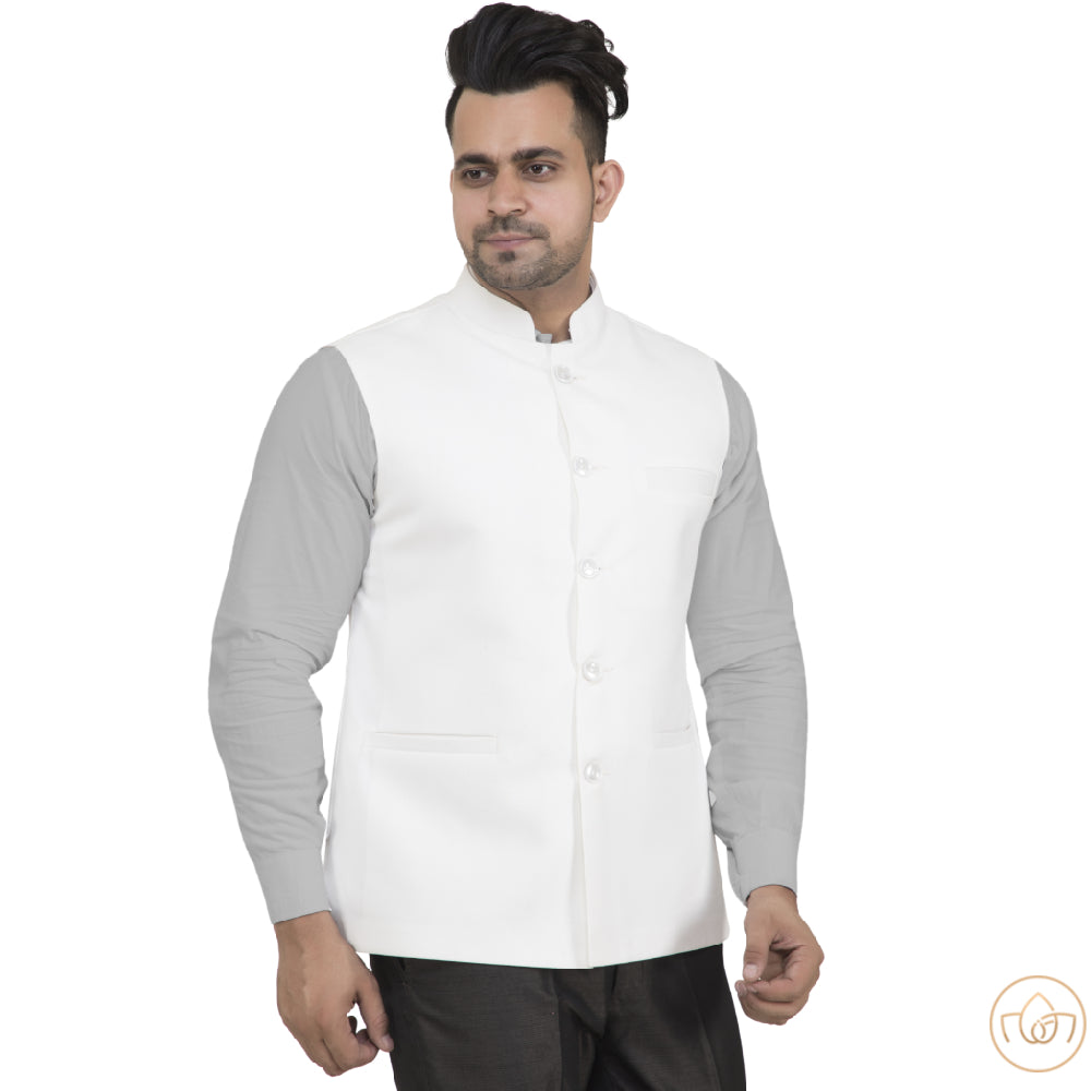 mens white nehru jacket indian style