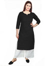 Chikankari Kurti Plazzo Set - Black