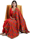 Indian Phulkari - Red