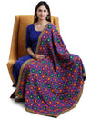 Indian Phulkari - Dark Blue