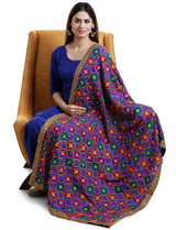 Indian Phulkari - Dark Blue