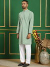 Men Mint Sequenece Kurta Pajama