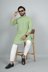 Pastel Green Ban Kurta Pajama