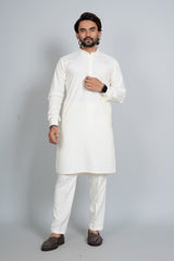 Ivory Ban Collar Kurta Pajama