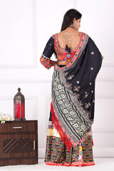 Red Heavy Sequins Work Sharara Suit2