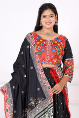 Red Heavy Sequins Work Sharara Suit1