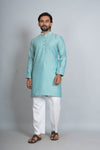 Printed Silk Kurta Pajama