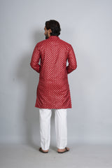 Red SilkKurta Pajama