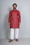 Red SilkKurta Pajama